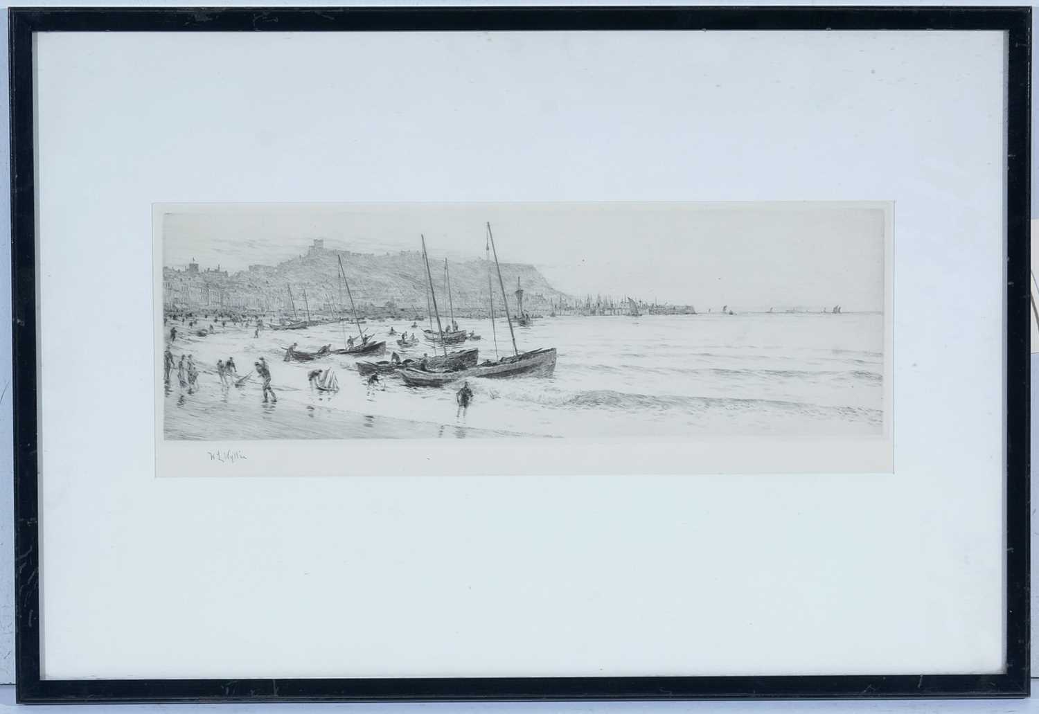 Lot 1 - William Lionel Wylie - Cobbles Launching from Scarborough Beach | drypoint