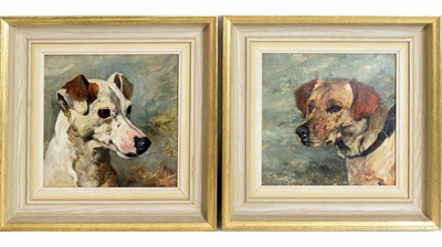 Lot 1047 - Late 19th Century British School - A Pair of Dog Portraits | oil
