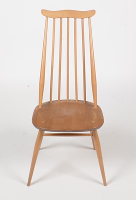 Lot 378 - Ercol: six elm and beech No. 369 Goldsmith Windsor chairs.
