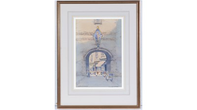 Lot 784 - Victor Noble Rainbird - An Old Arch, Antwerps | watercolour