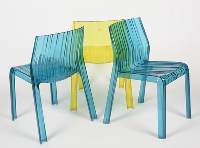 Lot 380 - Patricia Urquiola for Kartell: four 'Frilly' moulded plastic stacking chairs