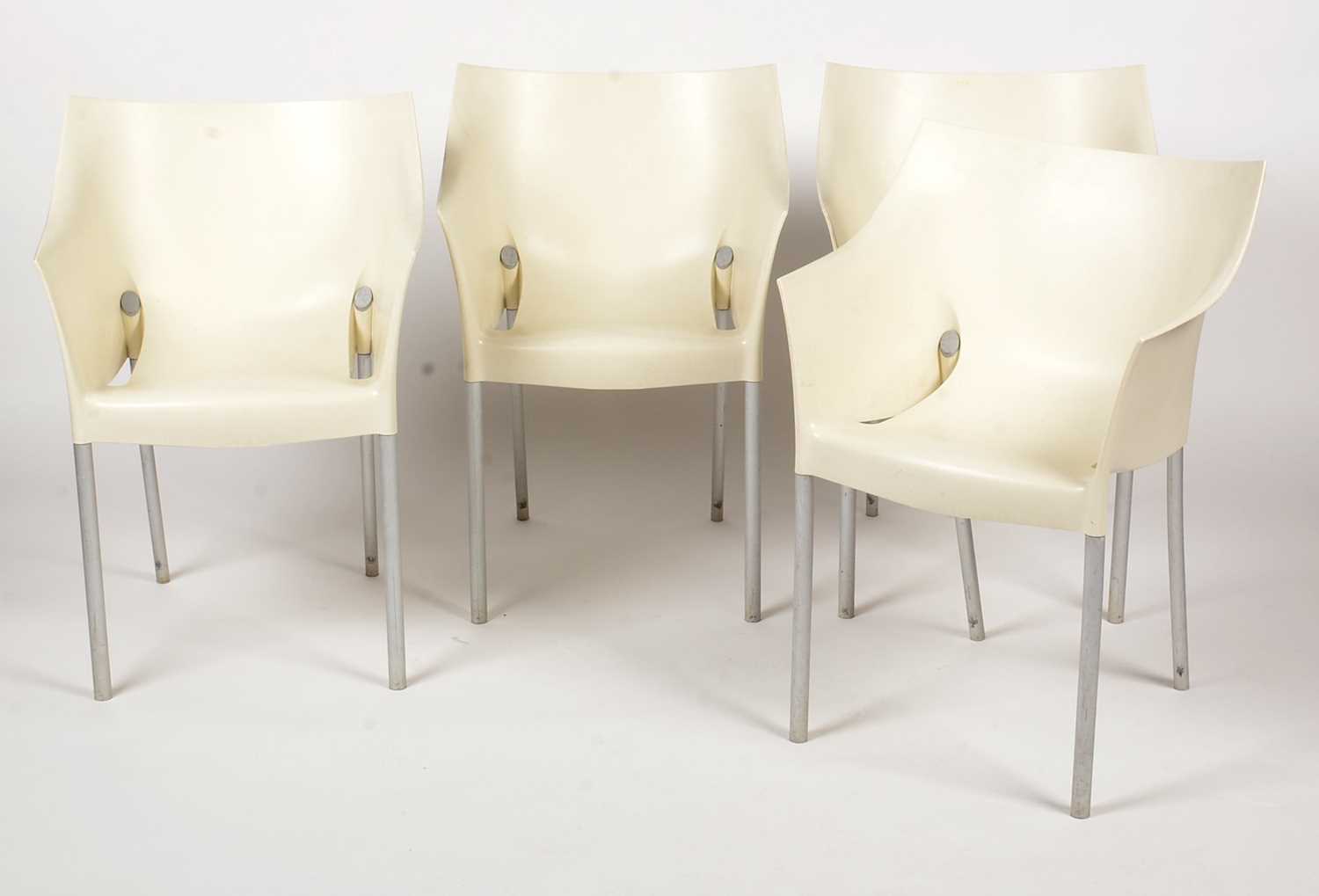 Lot 382 - Phillippe Starck for Kartell; four Dr. No stacking armchairs
