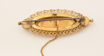 Lot 130 - A 15ct. yellow gold late Victorian brooch.