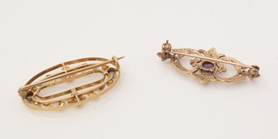 Lot 131 - Two brooches, various.