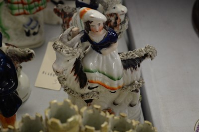 Lot 415 - A selection of Staffordshire figures and figure groups