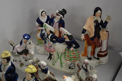 Lot 415 - A selection of Staffordshire figures and figure groups