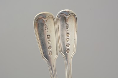 Lot 589 - Six Victorian silver dessert spoons