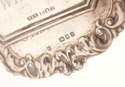 Lot 122 - A selection of silver decanter labels