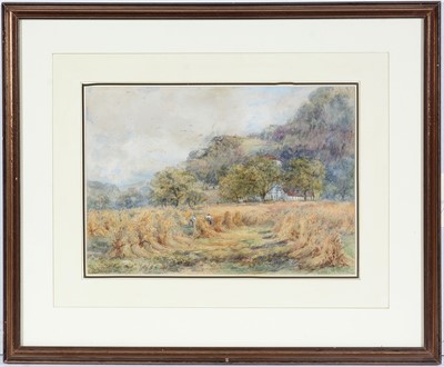 Lot 36 - William Leithwood Appleton - Haygathering at Betws-y-Coed, Wales | watercolour