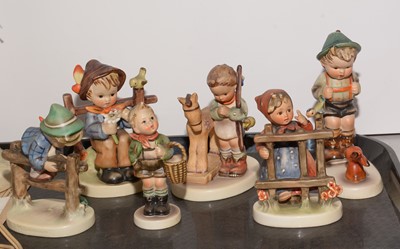 Lot 532 - A Hummel table lamp; and a selection of Hummel figures of children.