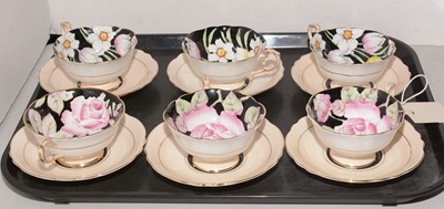 Lot 558 - Two sets of three Paragon teacups and saucers.