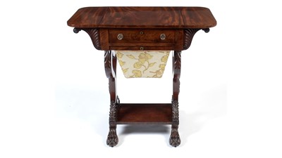 Lot 1324 - An early Victorian mahogany work table stamped ‘Gillows’.