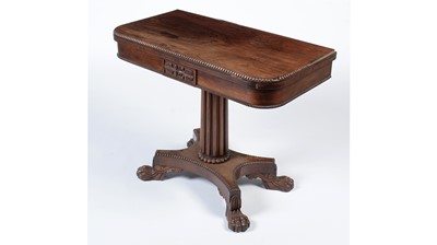 Lot 1328 - A Victorian rosewood card table stamped ‘Gillows Lancaster’.