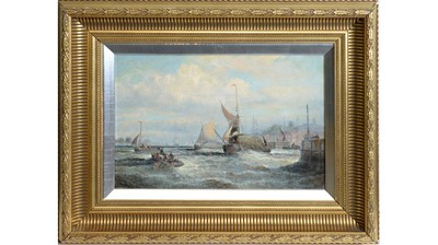 Lot 965 - William Thornley - A Busy Continental Port | oil