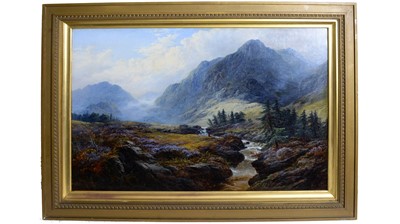 Lot 695 - George Blackie Sticks - Panoramic View of the Scottish Highlands