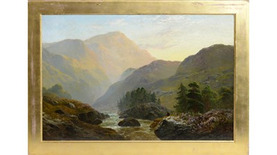 Lot 1011 - George Blackie Sticks - Pass of Leny, Evening | oil