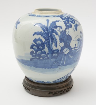 Lot 637 - Chinese blue and white ginger jar and cover