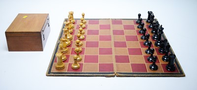 Lot 1243 - Manner of Jaques of London: A boxwood and ebony chess set