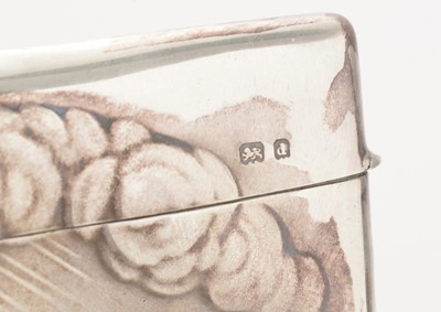 Lot 188 - A silver card case, vestas, stamp case and matchbook case.