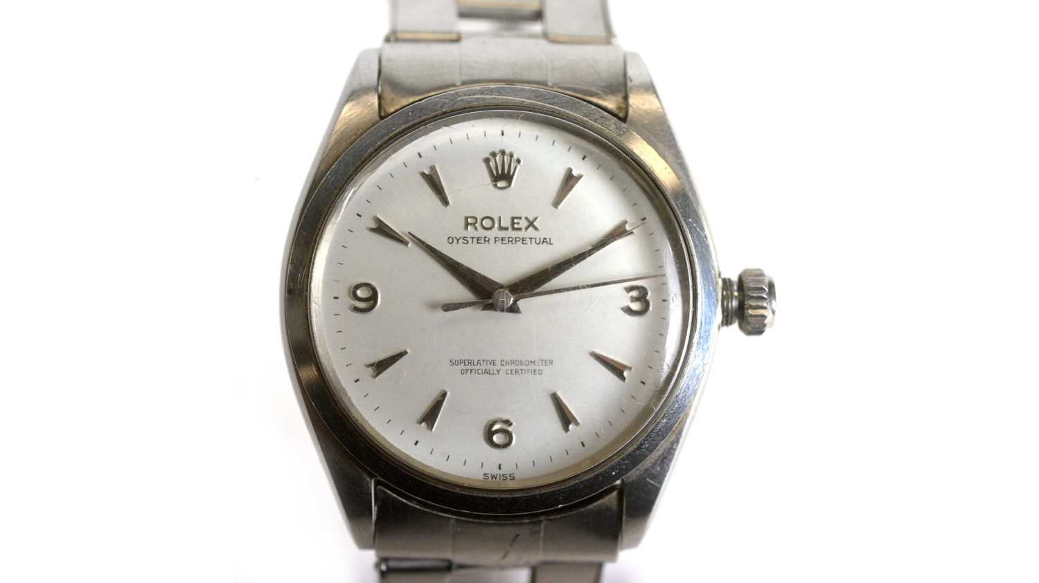 517 - Rolex Oyster Perpetual: a steel cased automatic wristwatch, 