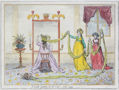 Lot 8 - James Gillray - A comical cartoon depicting Georgian fashion | etching