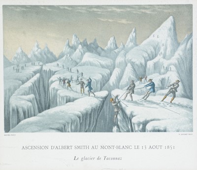 Lot 16 - After John Macgregor - Four 19th Century glacier climbing views | Baxterprint