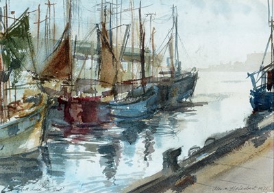 Lot 48 - Albert Henry Herbert - North Shields Fishing Harbour | watercolour
