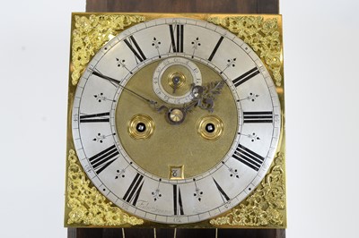 Lot 1174 - Edward Stanton, London: a burr walnut and walnut longcase clock.