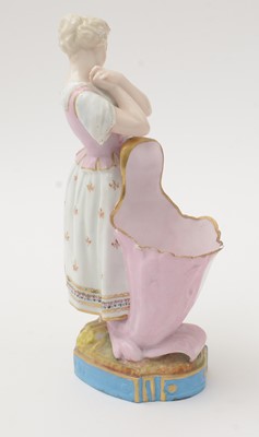 Lot 747 - Pair of French porcelain sweetmeat figures