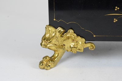 Lot 1141 - Japy Freres: a French black marble mantel clock.