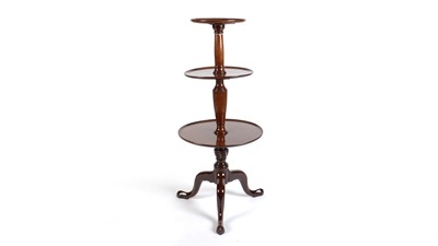 Lot 1308 - A 19th Century mahogany graduated three tier dumb waiter.