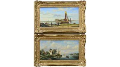 Lot 988 - C. Thomlin - A pair of Dutch Canal Views | oil