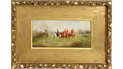 Lot 1033 - J. Noirot - The Hunt Riding Out | oil