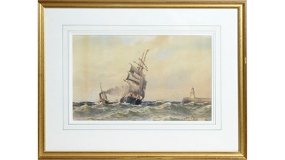 Lot 815 - William Thomas Nichol Boyce - Crossing the Bar at the Entrance to the River Tyne | watercolour