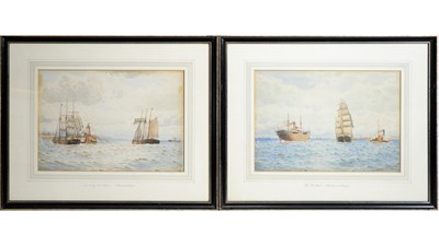 Lot 26 - Norman Septimus Boyce - Leaving the Tyne, and Off the Tyne | watercolour