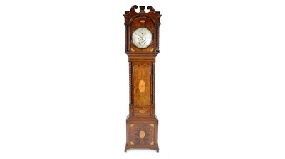 Lot 1178 - A Victorian inlaid mahogany striking domestic longcase regulator