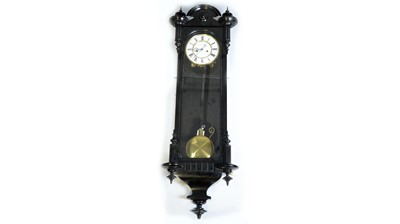 Lot 1164 - A Vienna ebonised wall clock