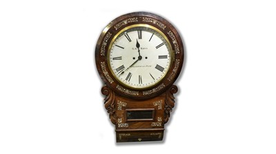 Lot 1167 - G & A  Kuss, Newcastle: a Victorian drop dial wall clock