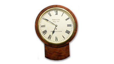 Lot 1170 - Griffiths, King Street, Westminster: a mid 19th C wall timepiece.