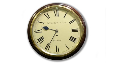 Lot 1171 - Reynolds & Son, London: a Victorian mahogany wall timepiece.