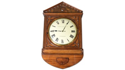 Lot 1172 - Litherland, Davies & Co., Liverpool: a good large 19th C mahogany wall clock