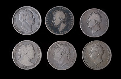 Lot 134 - Six early 19th Century Halfcrowns