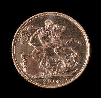 Lot 153 - Elizabeth II (1958-) gold Sovereign 2014.