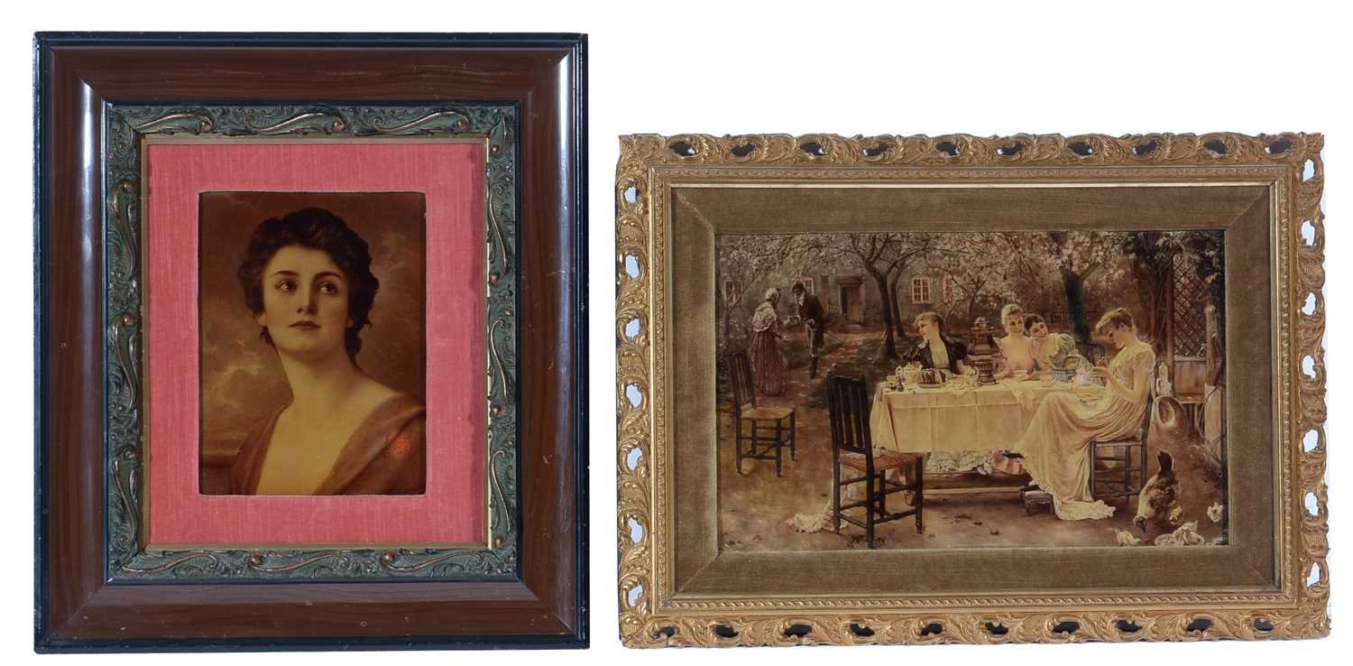 Lot 9 - After Hermann Koch and Cuno von Bodenhausen - The Caller and Portrait of a Lady | crystoleums