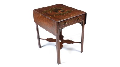 Lot 95 - Edwards & Roberts: a late 19th Century painted mahogany Pembroke table.