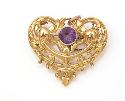 Lot 410 - A late 19th Century French brooch of Art Nouveau design