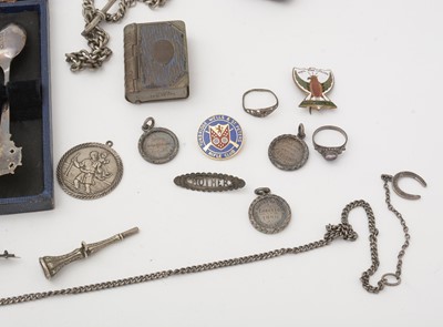 Lot 242 - A selection of silver and other items