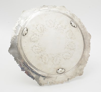 Lot 598 - An Edward VII silver salver, by Atkin Brothers