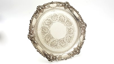 Lot 598 - An Edward VII silver salver, by Atkin Brothers