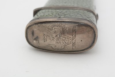 Lot 625 - An 18th Century shagreen mounted white metal etui